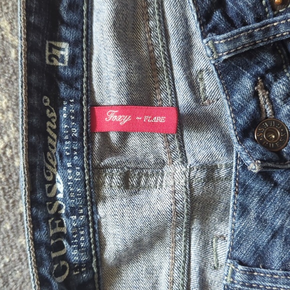 Guess Jeans Blue Flare Waist 27, Rise 7, Length 39 - Picture 5 of 6